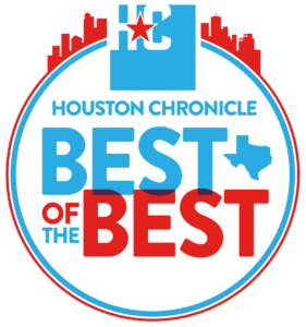 Houston Chronicle Best of the Best 2026 seal — With Love Hair Studio, 2026 Top 3 finalist, Hair Salon