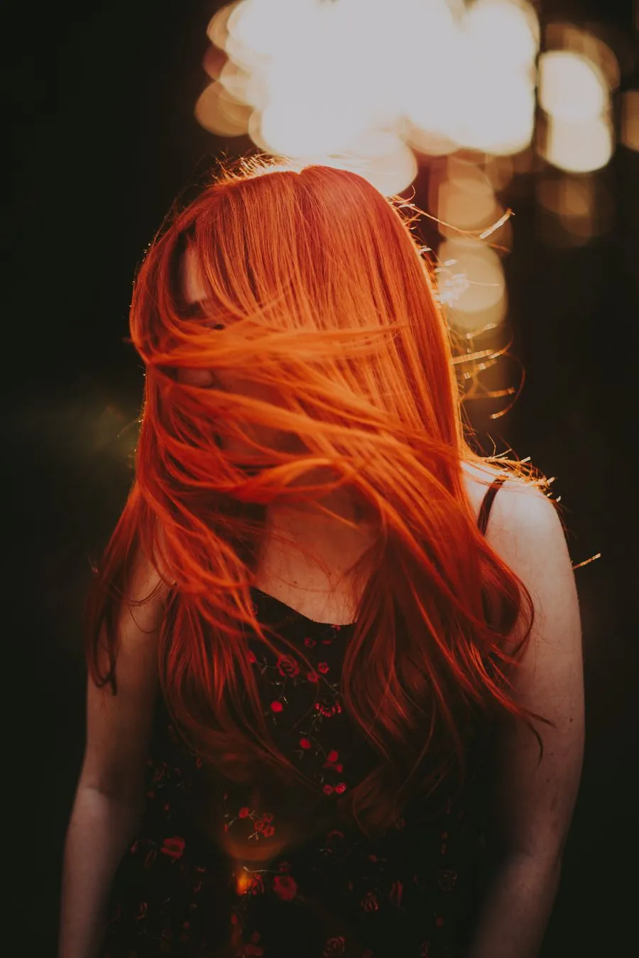Vivid red hair color