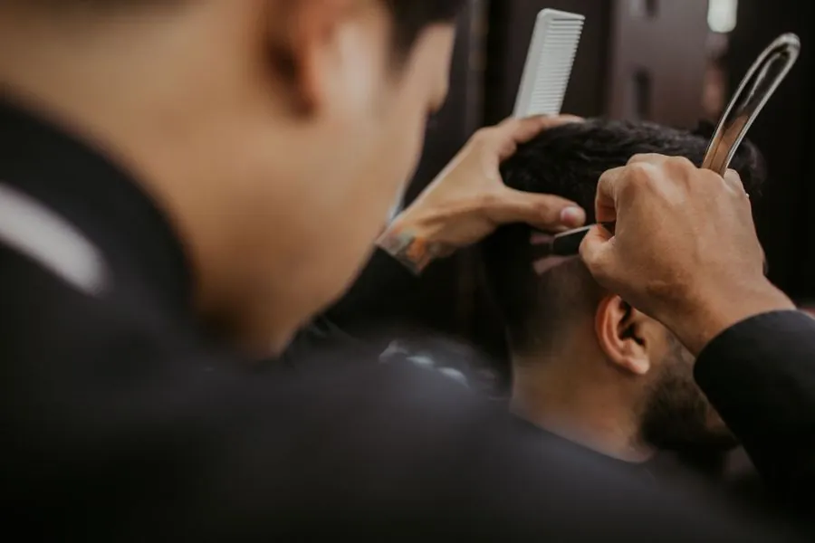 Men's barber haircut