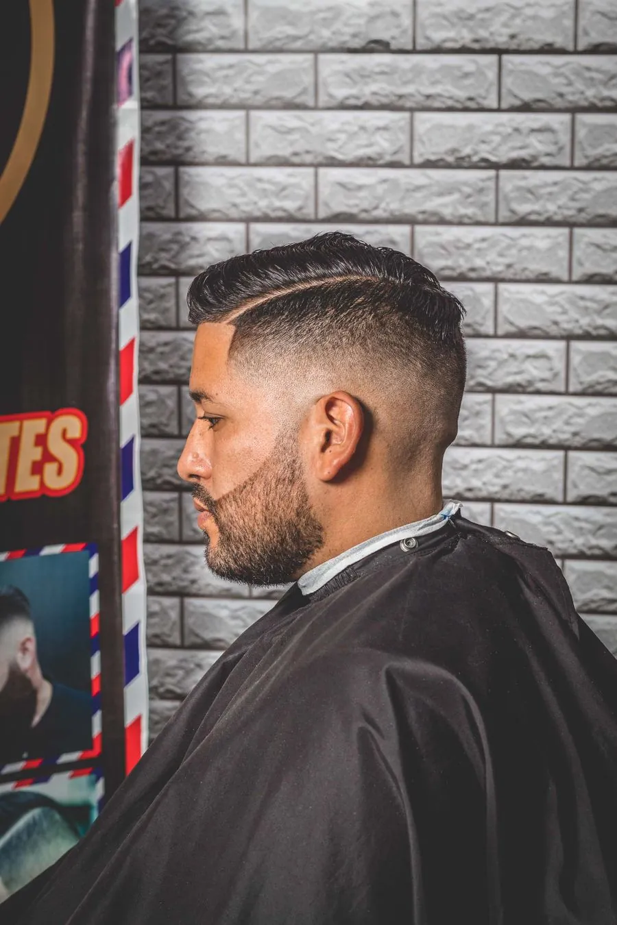 Men's skin fade with beard